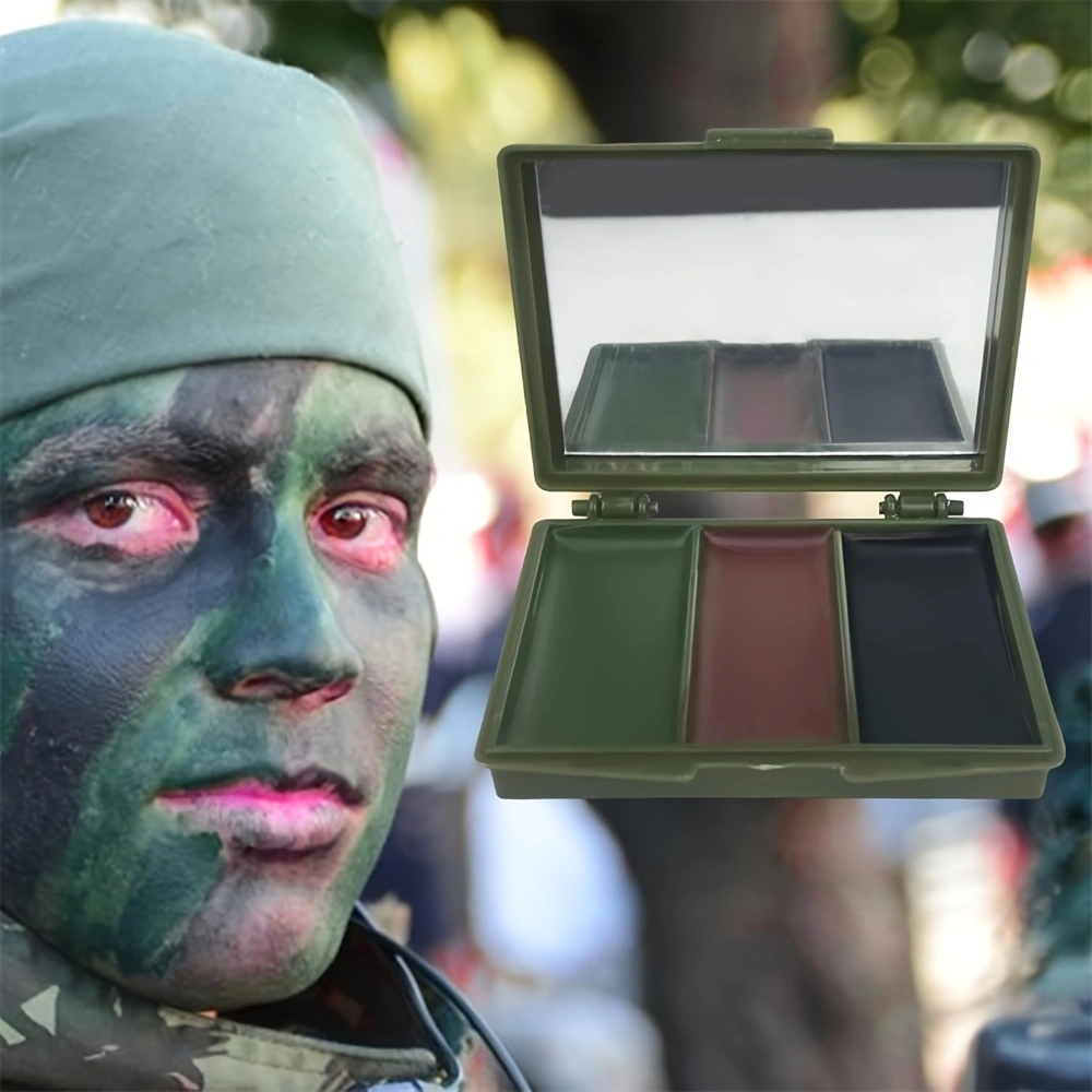 Camo Face Paint - Kit Lukisan Wajah Kamuflase Tiga Warna