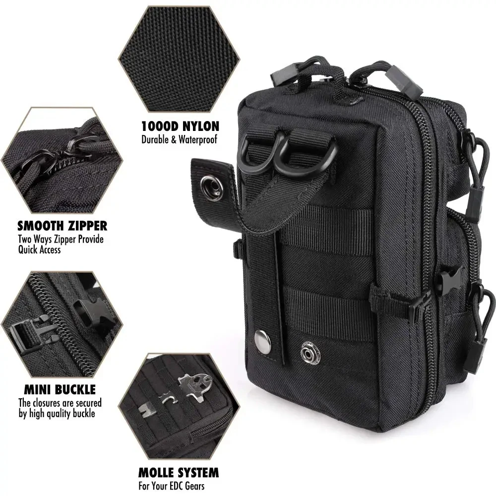 Outdoor Hunting Gear Storage - Tas Kecil Serbaguna Mini Molle, Tas