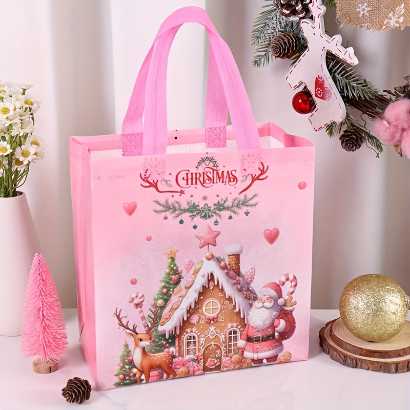 4/8 Buah Tas Tote Natal Merah  - Elk Bugle Call ulasan dan harga