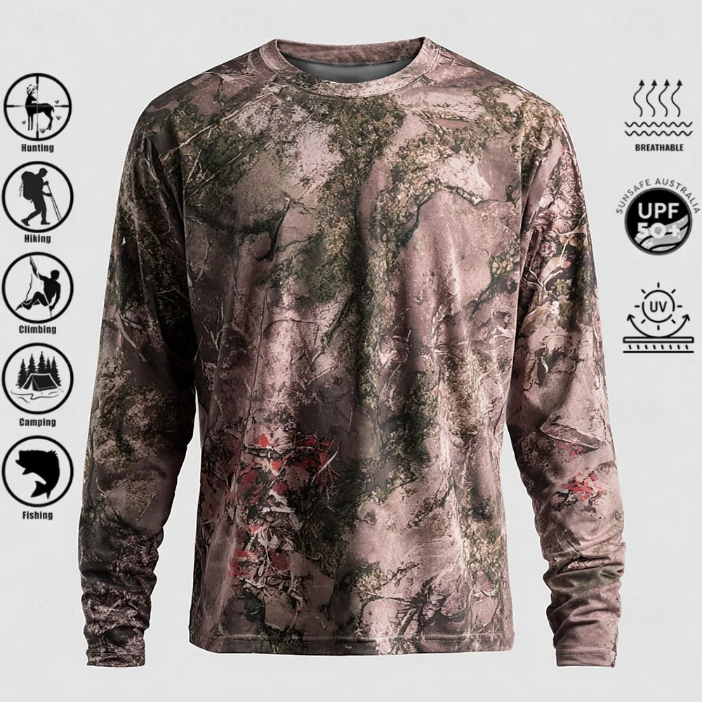 Kaos Lengan Panjang Pria, Baha - Outdoor Hunting Prints ulasan dan harga