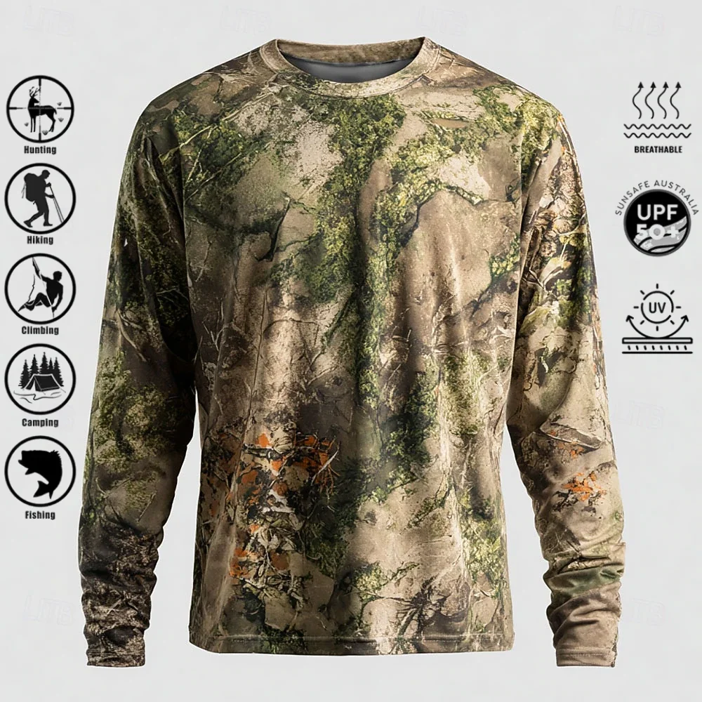 Kaos Lengan Panjang Pria, Baha - Outdoor Hunting Prints ulasan dan harga