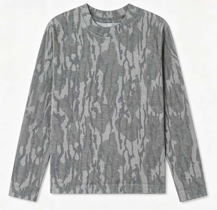 Kaos Lengan Panjang Camo Motif - Outdoor Hunting Prints ulasan dan harga
